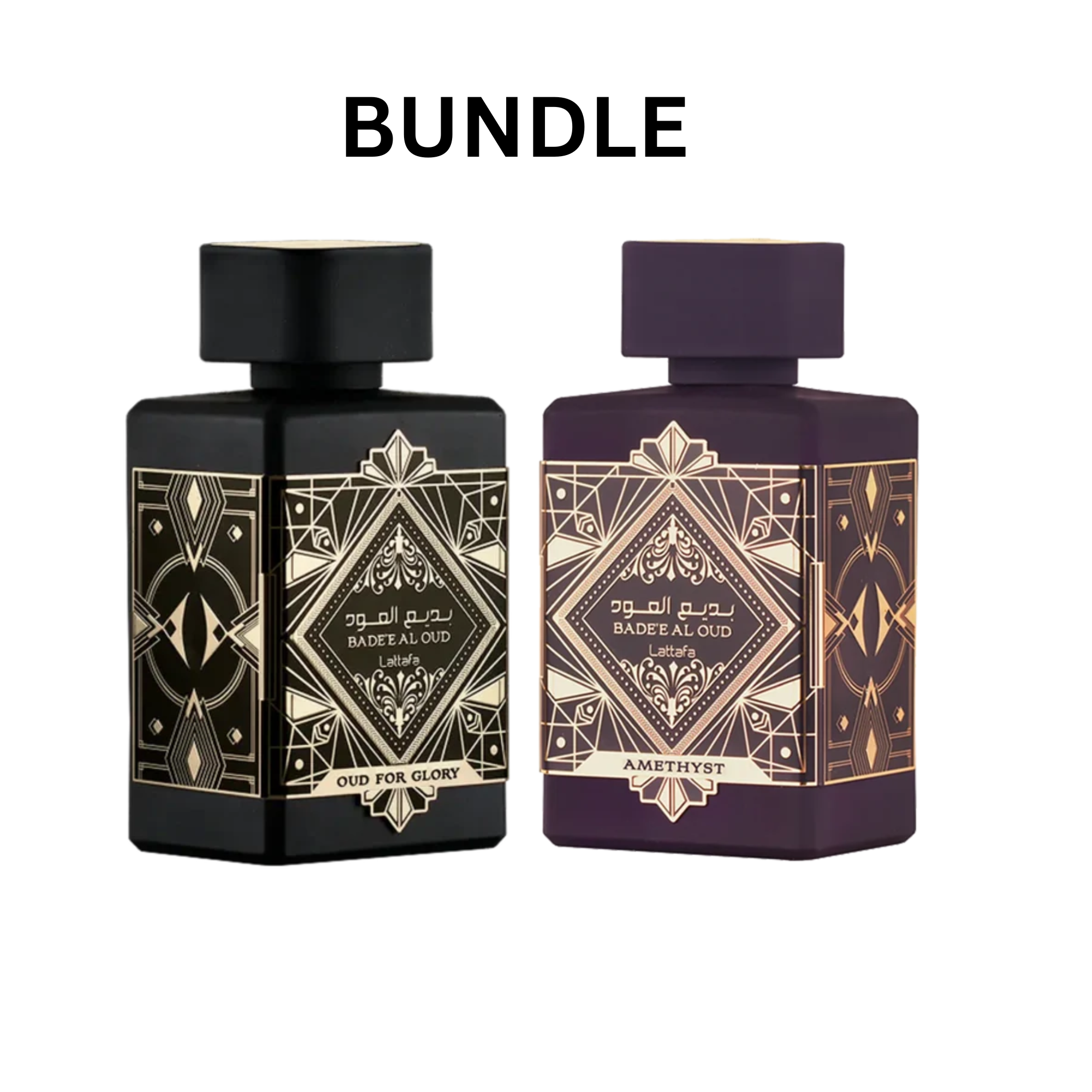 Lattafa Badee Al Oud For Glory & Badee Al Oud Amethyst | 2 x 100ml Bundle Deal